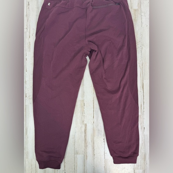 Right Of Way Jogger Pants Mens XL Burgundy Drawstring Casual Stretch - Picture 11 of 11